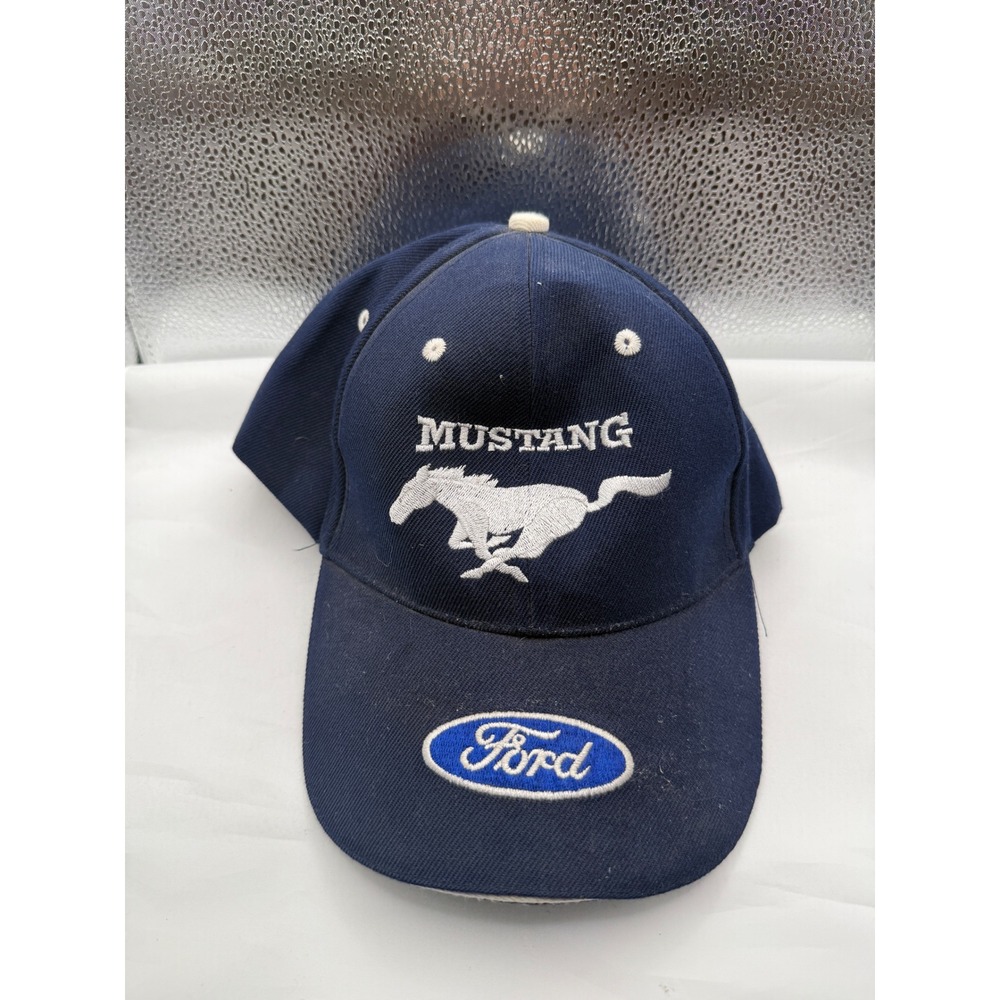 Ford Mustang Navy Blue Embroidered Adjustable Hat‎ Cap